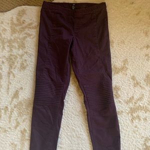 Moto pant in wine